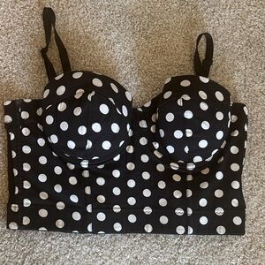 Polka Dot Bustier Top